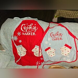 Aprons Red and Blue Cookie Maker and Taker. Mom And Daughter Would Love